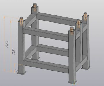 3D модель Подставка для гранитной поверочной плиты 1200х800х160