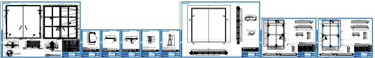 Чертеж Ворота временные стальные глухие утепленные В3500хШ3500