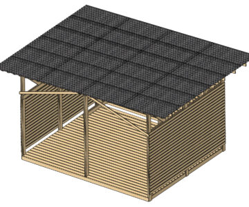 Чертеж Навес деревянный 6000х5000х4250