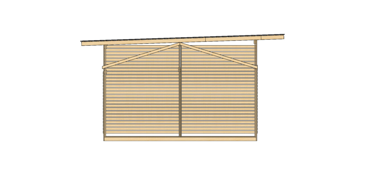 Чертеж Навес деревянный 6000х5000х4250