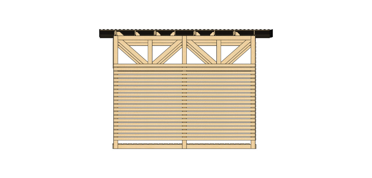 Чертеж Навес деревянный 6000х5000х4250