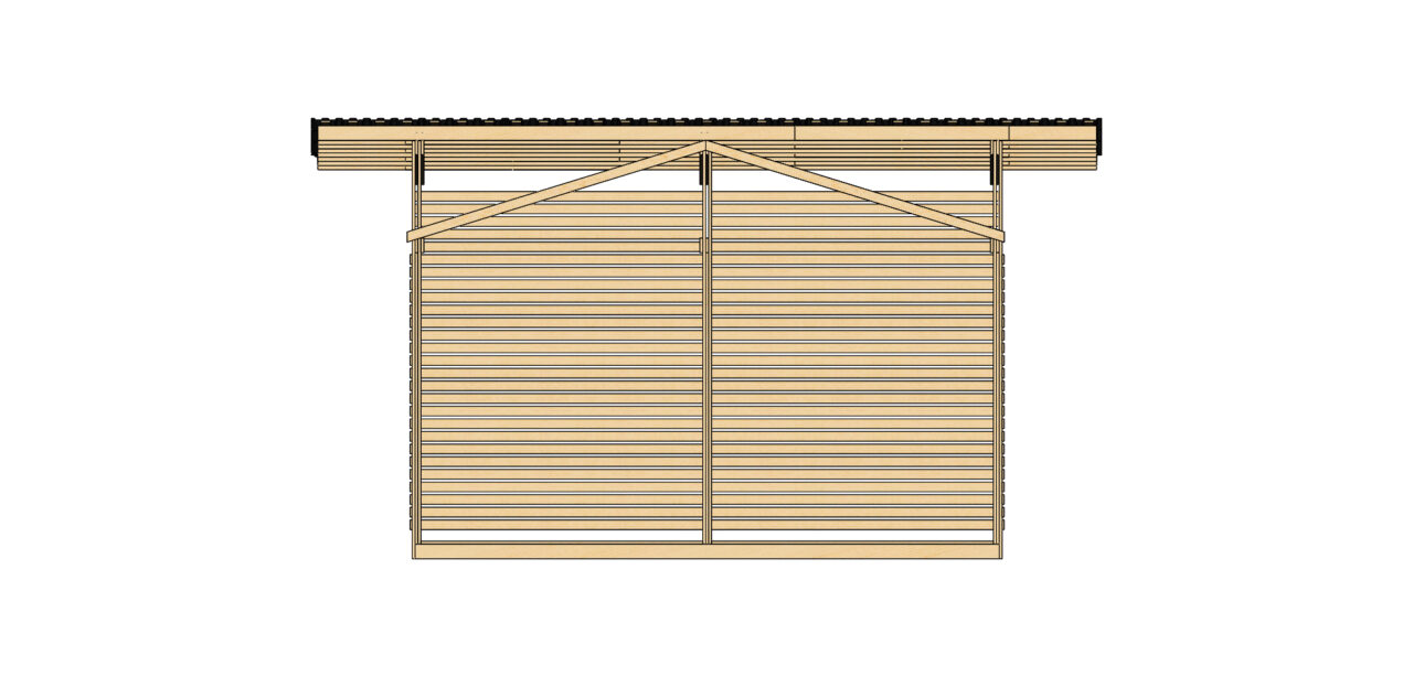 Чертеж Навес деревянный 6000х5000х4250