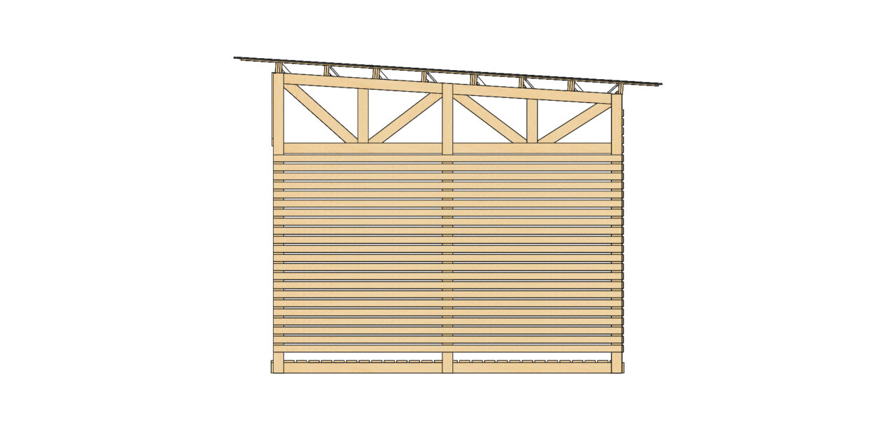 Чертеж Навес деревянный 6000х5000х4250