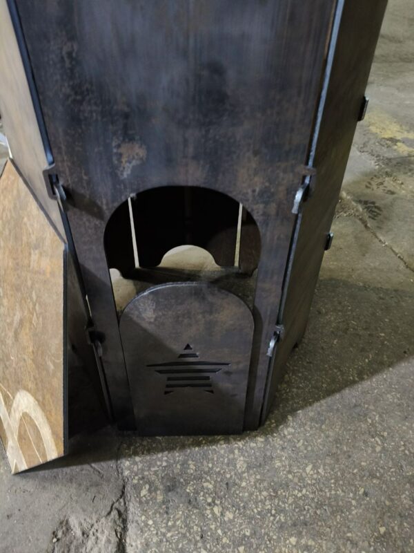 3D модель 6-гранный мангал + печь под казан