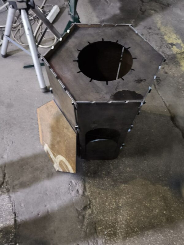 3D модель 6-гранный мангал + печь под казан