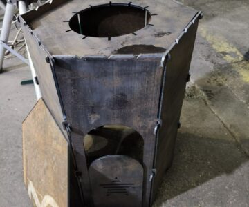 3D модель 6-гранный мангал + печь под казан