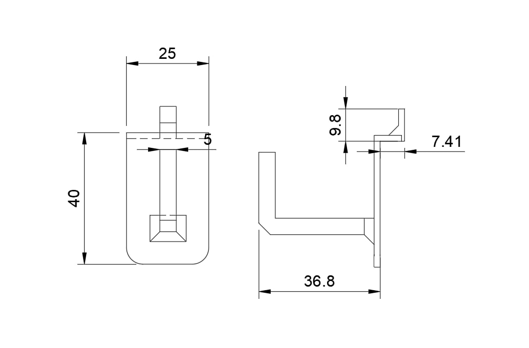 3D модель Крючок для кросспанели
