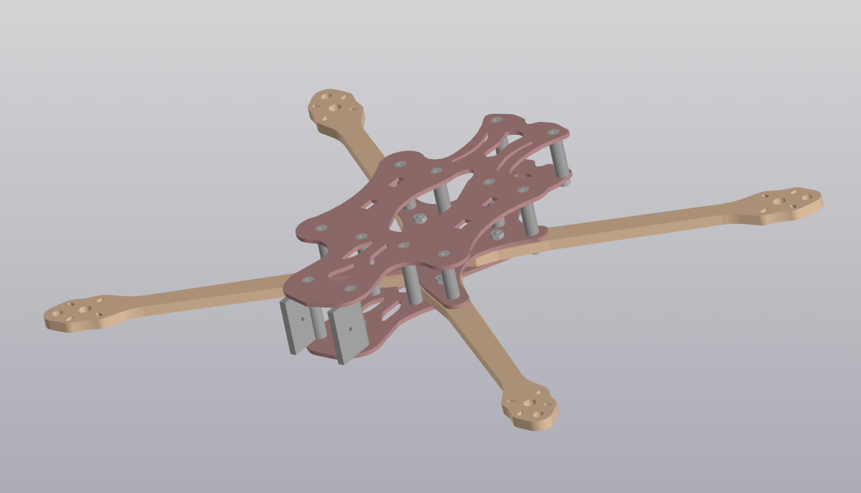 3D модель Дрон FPV 7-дюймовый