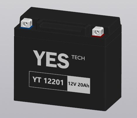3D модель Аккумулятор YES Tech 12В 20Ач