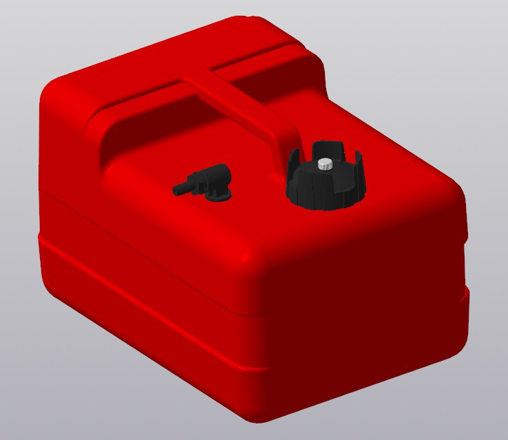 Чертеж Топливный бак переносной 12 литров