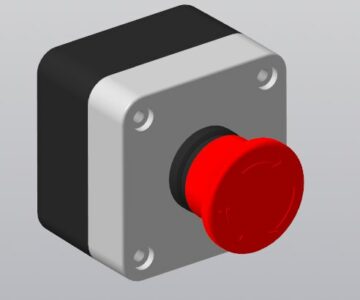 3D модель Кнопочный пост (Кнопка) GB-B174H29 (N-C)