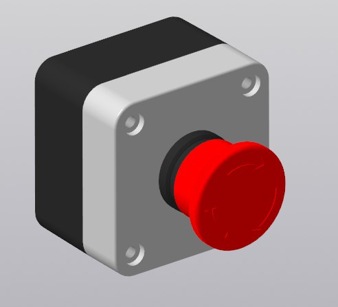 3D модель Кнопочный пост (Кнопка) GB-B174H29 (N-C)