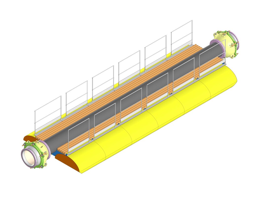 3D модель Промежуточный понтон плавучего пульпопровода Ду=630мм