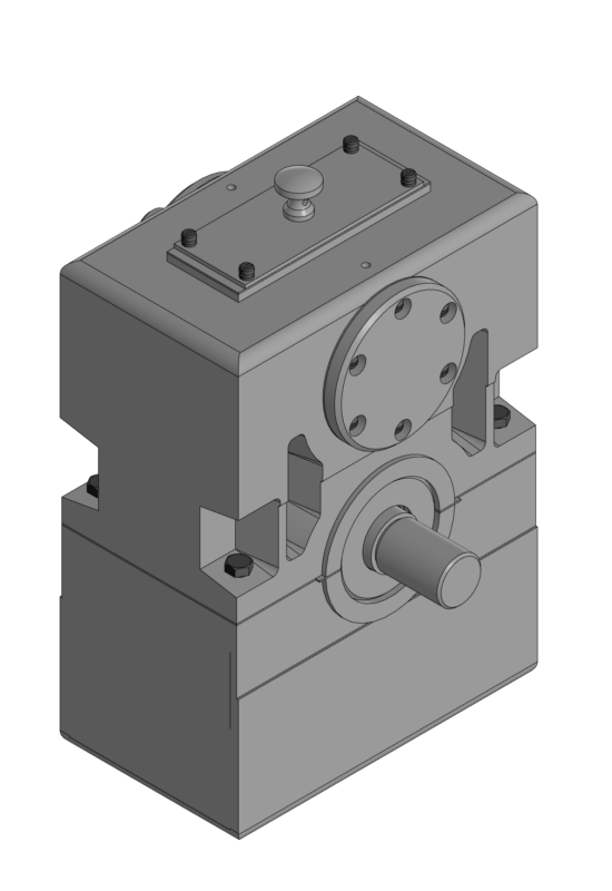 3D модель Редуктор цилиндрический одноступенчатый u=4,5