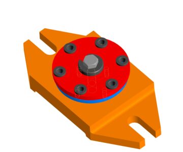 3D модель Кондуктор для сверления отверстий в крышке подшипника(3D сборка)