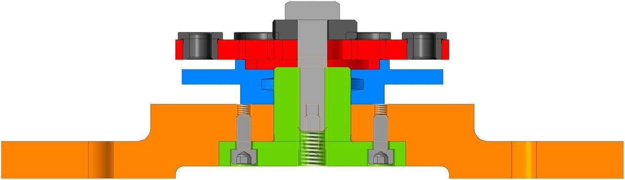 3D модель Кондуктор для сверления отверстий в крышке подшипника(3D сборка)
