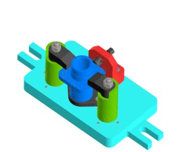 3D модель Кондуктор для сверления отверстия во втулке (3D сборка)