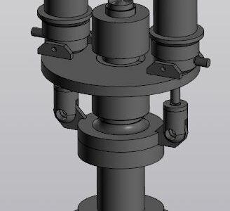 3D модель Модель протектора фонтанной арматуры при гидроразрыве пласта земной мантии, нефтедобыча из устьевой головки скважины