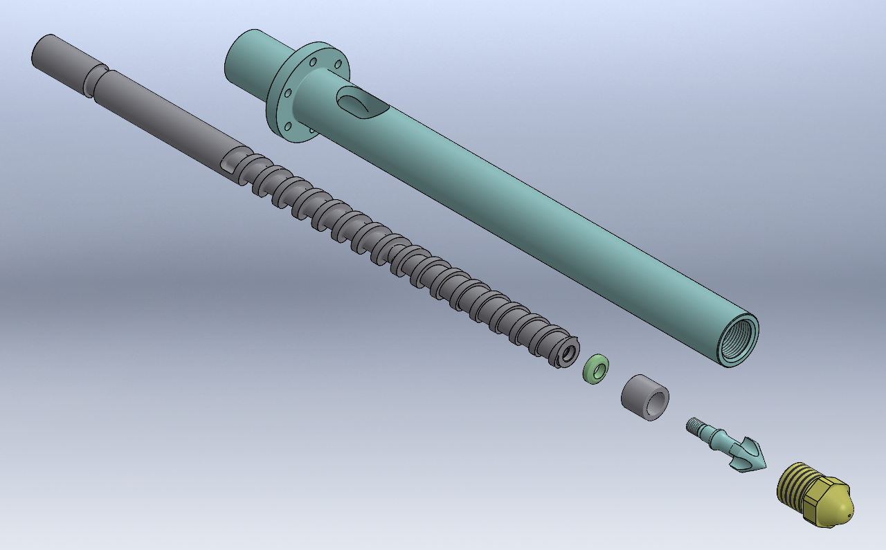 Чертеж Шнековый пресс для литья IM25V