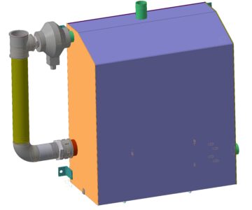 3D модель Бак разрыва струи