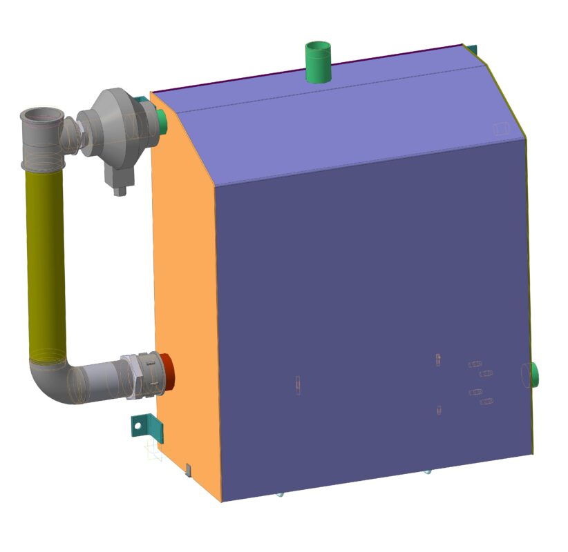 3D модель Бак разрыва струи