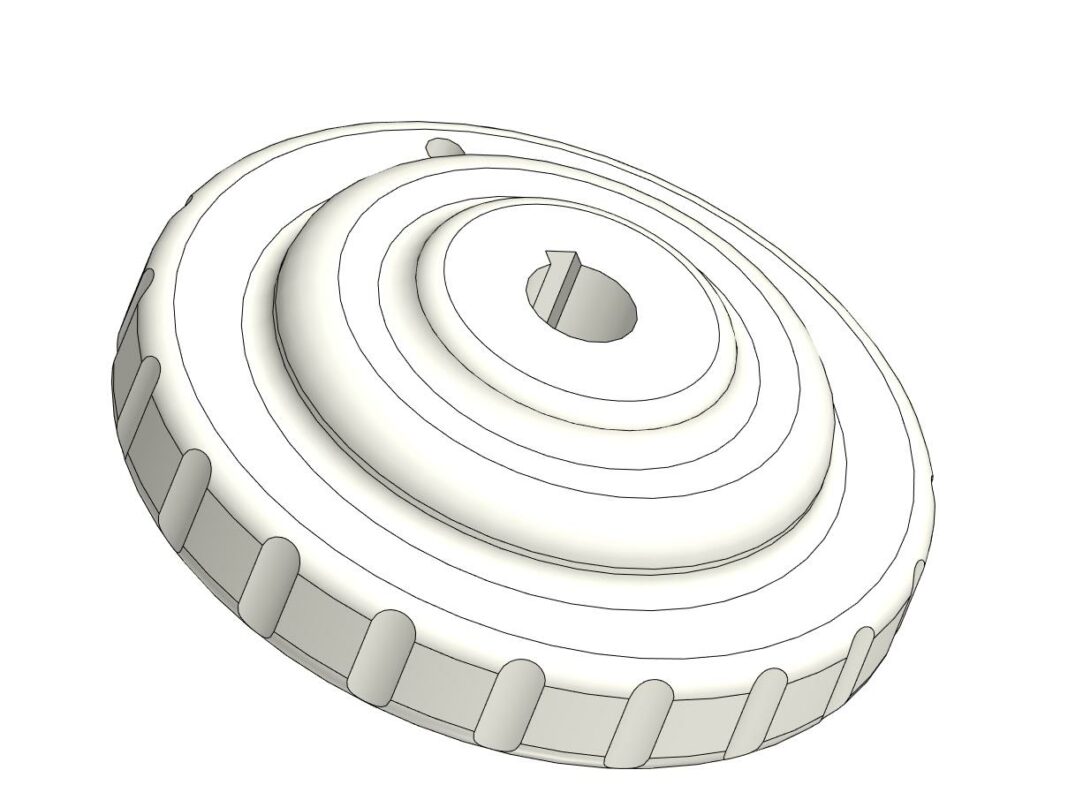3D модель Штурвал маховичек для фрезерного станка НГФ-110 и токарного ТВ-6 для экструзионной печати