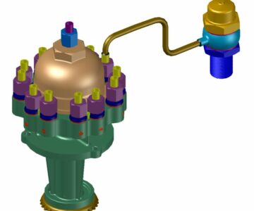 3D модель Распределитель воздуха авиадвигателя М-100А.