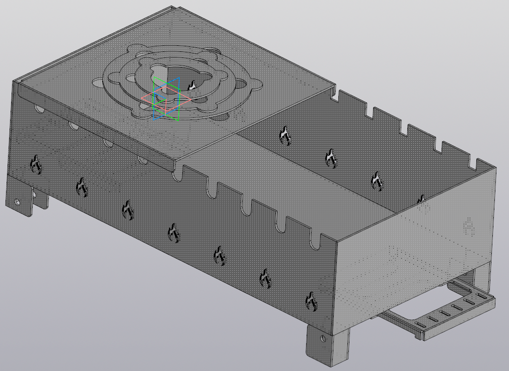 Чертеж Мангал с подказанником 20х320х150мм.