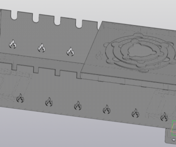Чертеж Мангал с подказанником 20х320х150мм.