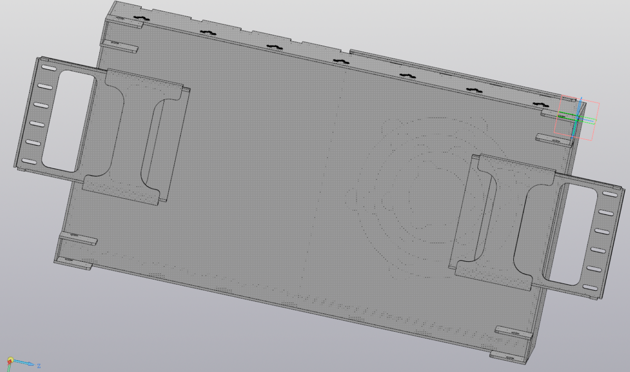Чертеж Мангал с подказанником 20х320х150мм.