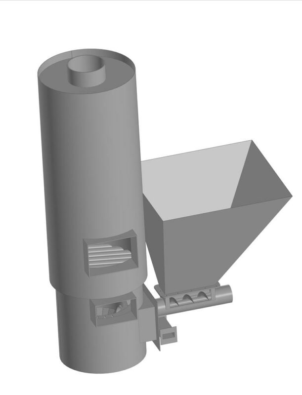 Чертеж Котёл водогрейный 120-кВТ с автоподачей