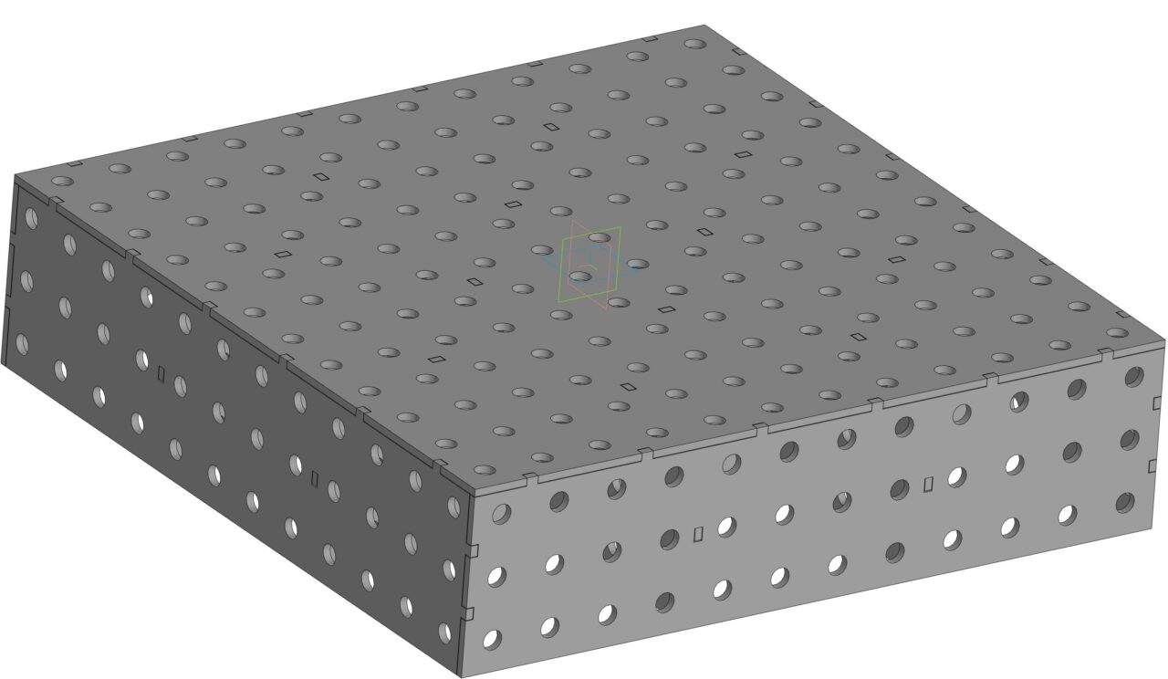 3D модель Сварочная столешница 600х600х150