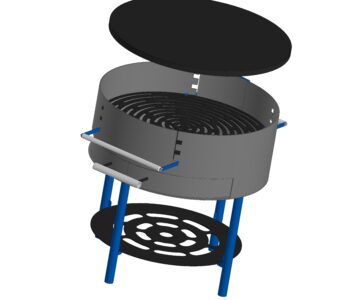 3D модель Барбекю ф 65см L 65см