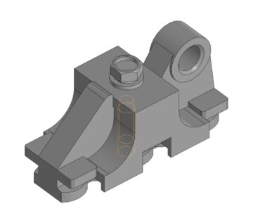 3D модель 3D модель заднего узла крепления авиационного пассажирского кресла