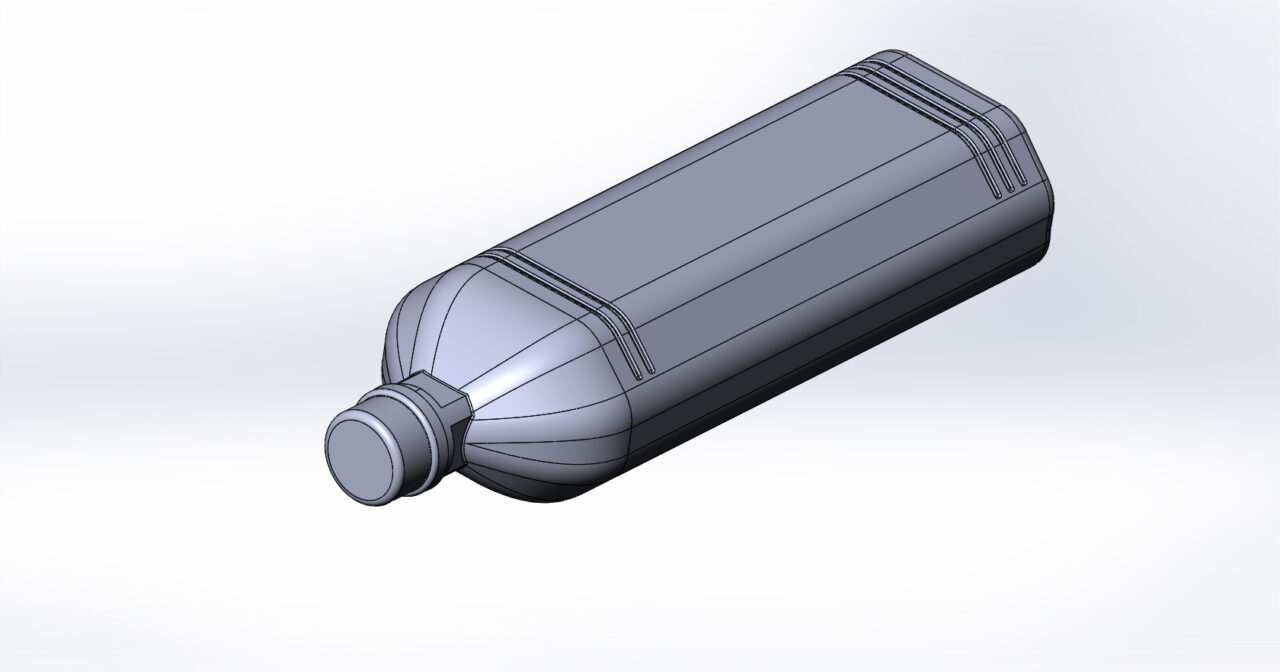 3D модель 3Dмодель "Пластиковая бутылка с крышкой"