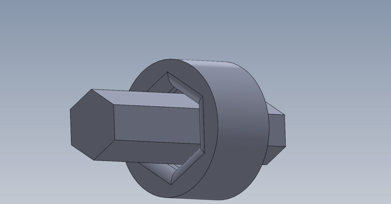 3D модель Волока фасонная для волочения шестигранных  профилей