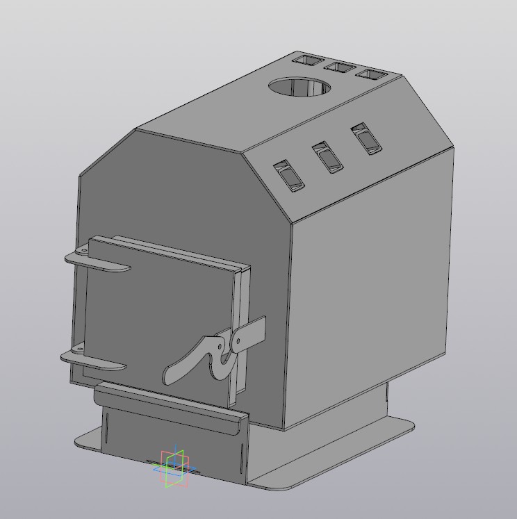 3D модель Печь отопительная 400х550х600