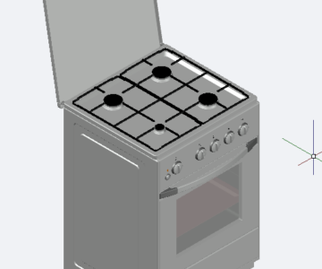 3D модель Газовая плита ПГ-4