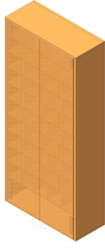 3D модель Шкаф деревянный для игрушечных машинок