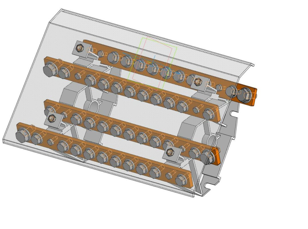 3D модель Блок распределительный шинный ШРБ-250 EKF