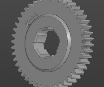 3D модель 3d модель для печати. Шестерня сменная Z-46 m-2 для токарного станка 1В621 и 16В20