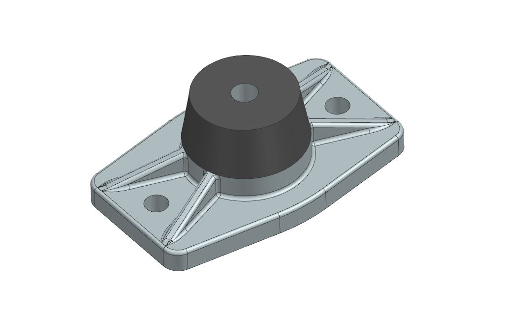 3D модель Кронштейн ГАЗ-33023 Фермер кабины задний в сборе