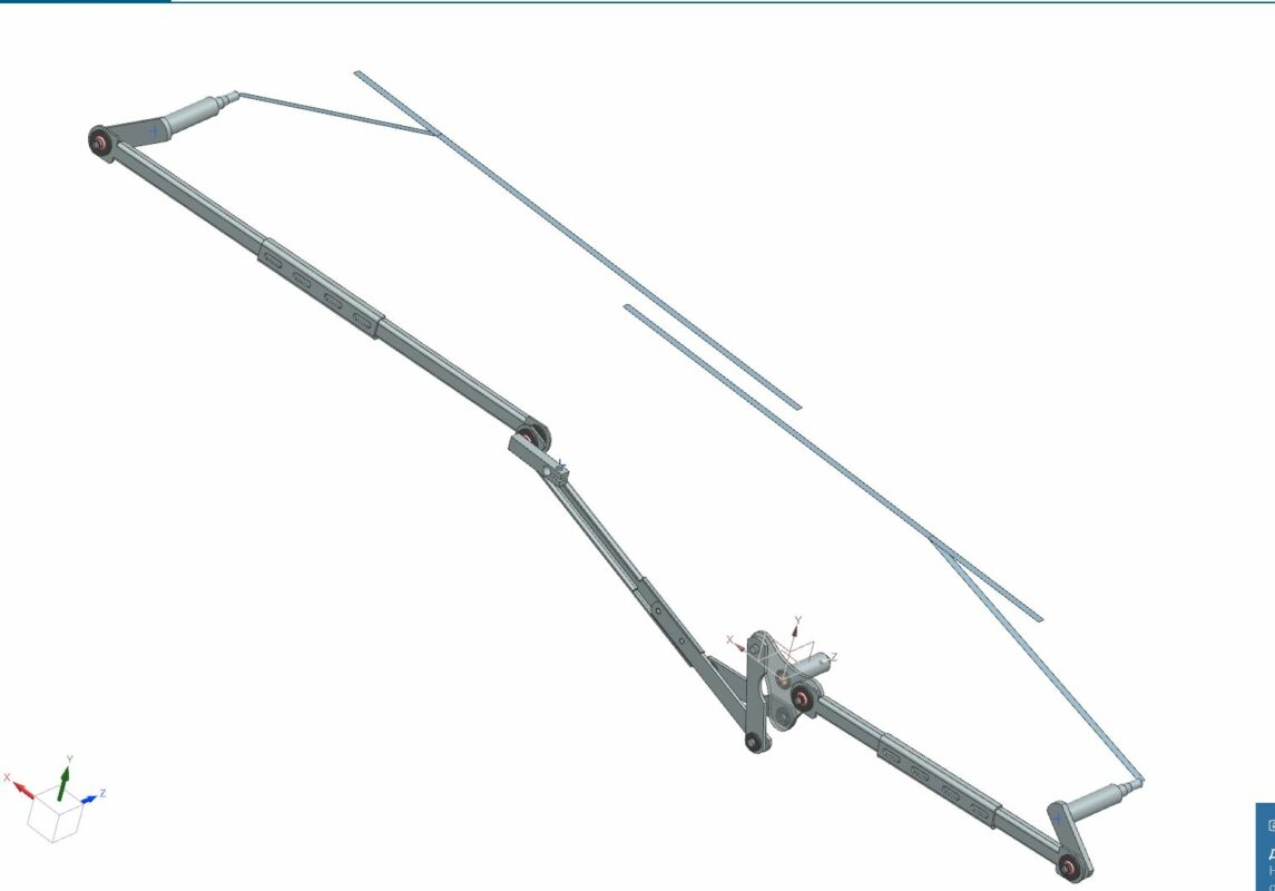 3D модель Трапеция стеклоочистителя ПАЗ Вектор Next