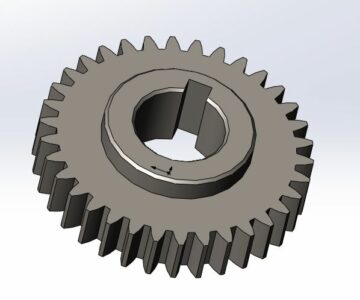 3D модель Шестерня m-1,25 z-34 на рейсмусовый станок Realrez PWR 330 2000W.