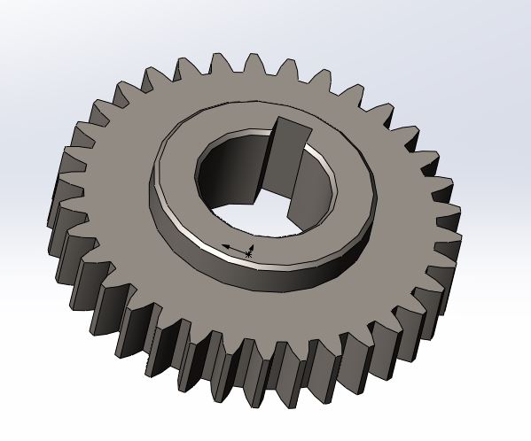 3D модель Шестерня m-1,25 z-34 на рейсмусовый станок Realrez PWR 330 2000W.
