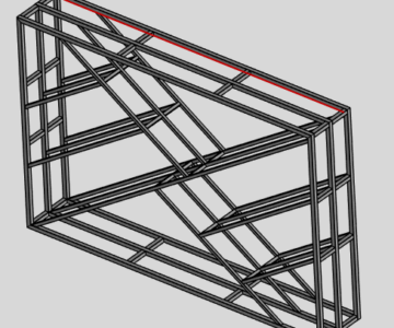 3D модель Дровник (навес для хранения дров) 3000х2000х500 мм