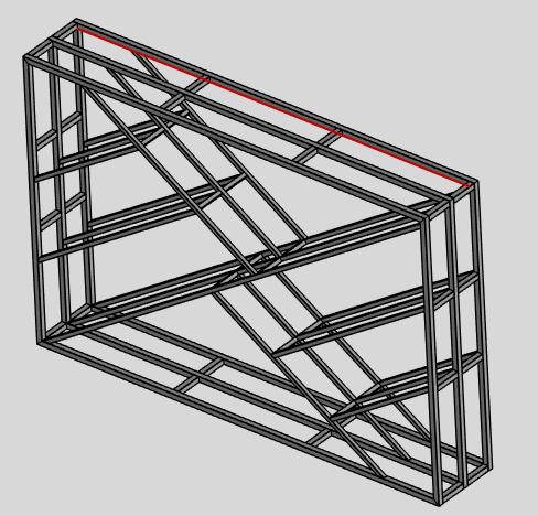 3D модель Дровник (навес для хранения дров) 3000х2000х500 мм