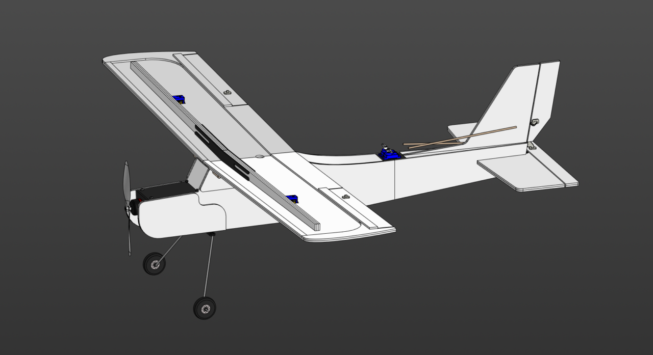 3D модель Радиоуправляемый самолет-тренер Cessna 150