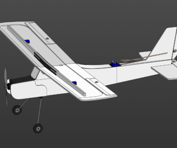 3D модель Радиоуправляемый самолет-тренер Cessna 150