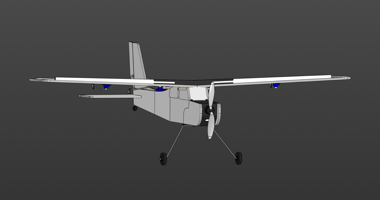 3D модель Радиоуправляемый самолет-тренер Cessna 150